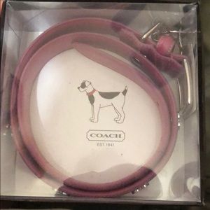 Brand New Pink Coach Dog Collar w/Box